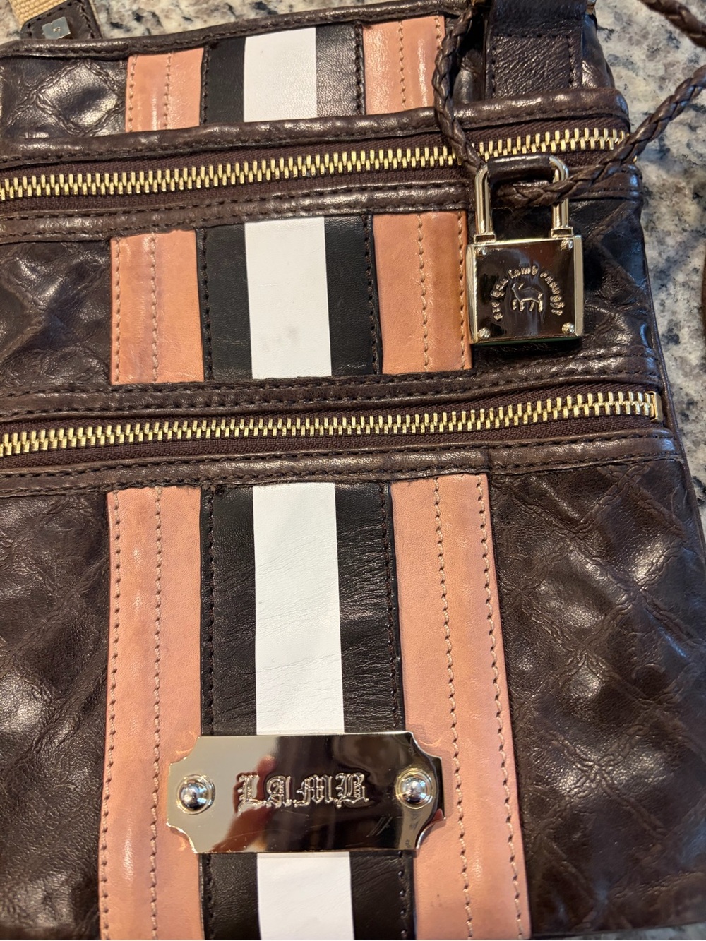 Gwen Stefani L.A.M.B  Brown Leather Crossbody Bag - Picture 2 of 5